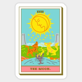 XVIII - The Moon - Tarot Card Sticker